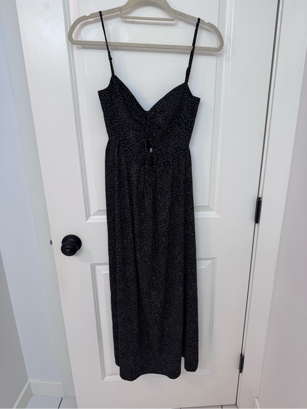 Park & Fifth tie front  Spotted Midi Dress